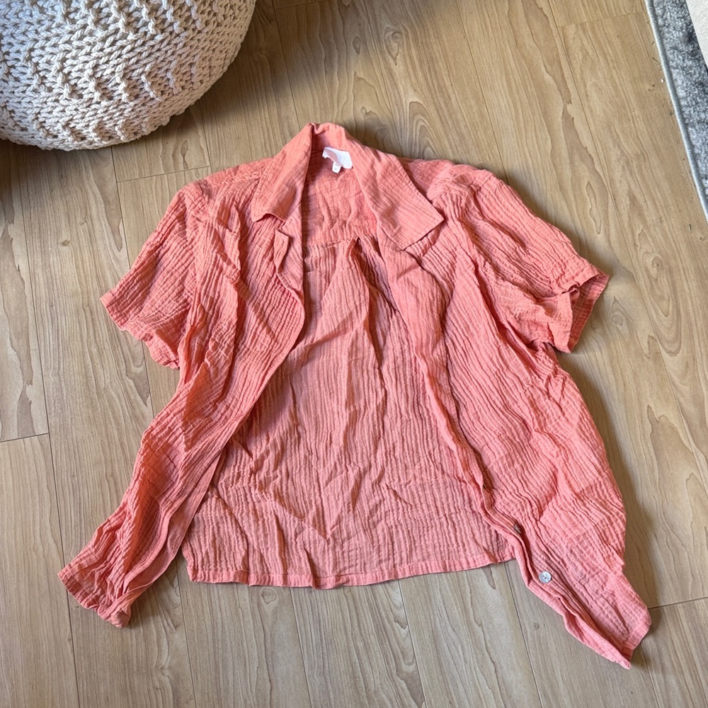 Monday Swimwear Peach Blouse